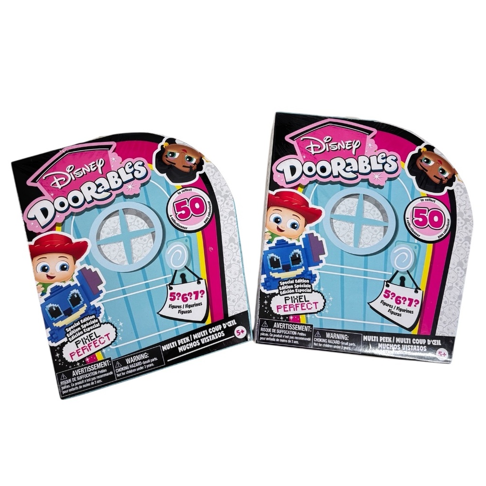 Set of 2 NEW Disney Doorables Pixel Perfect Multi Peek blind box set